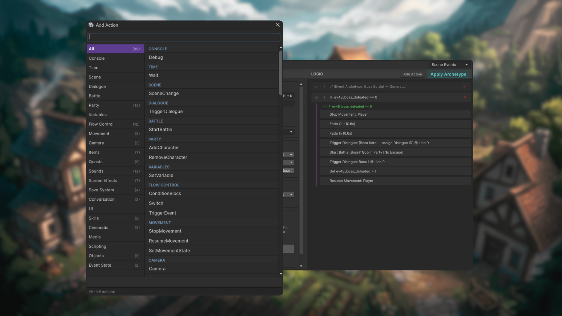 Scripting screenshot 2